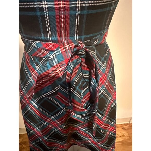 Draper James Women’s Size 2 Sleeveless Stewart Tartan Plaid Dress with Waist Tie - Picture 6 of 13